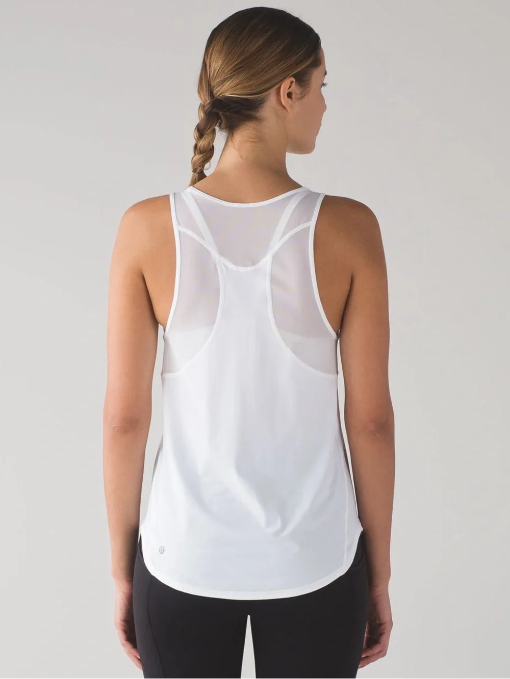 lululemon athletica White Mesh-Back Racerback Tank